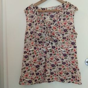 Sleeveless Floral Babydoll Top